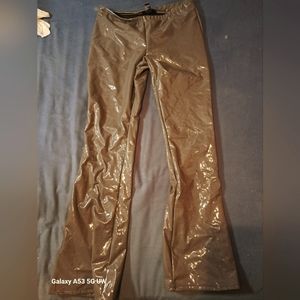Faux latex pants